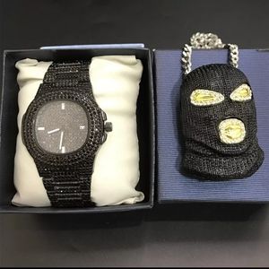 Black 🖤 & Gold Watch n Masked Face💛